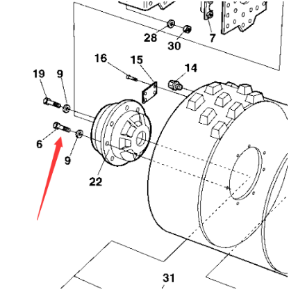 Tightening bolt part number 500082