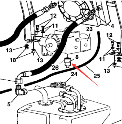 Hydraulic oil temperature sensor part number 47003