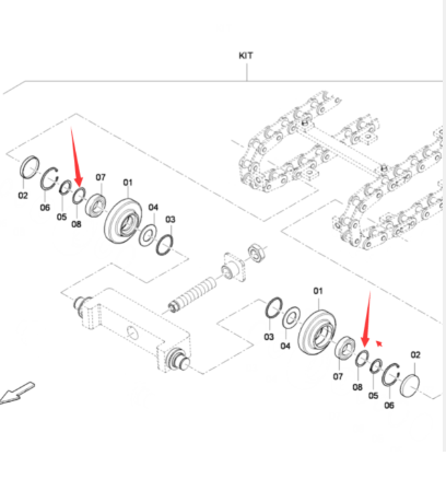 Danapak guide wheel bearing adjusting gasket part 