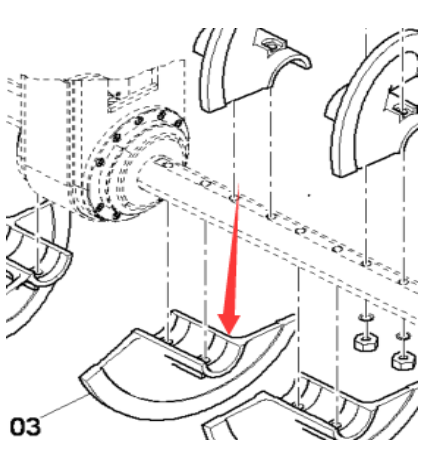 Danapak transition blade left part number D3800012