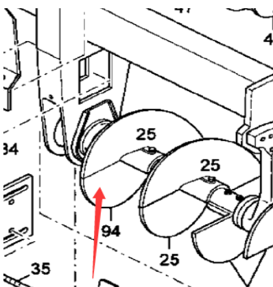 Danapak paver accessory stirring blade part number