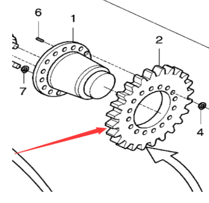 Danapak paver walking motor part number 966025361