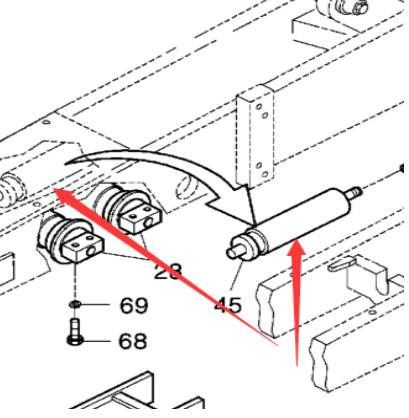 Danapak track walking front guide wheel part numbe