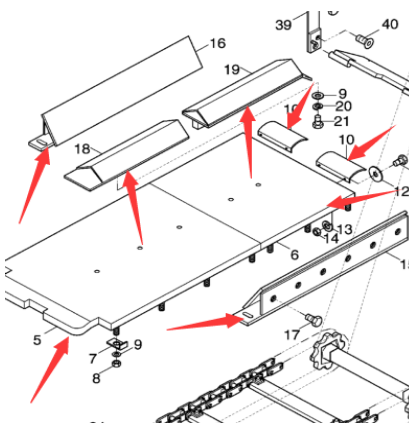 Danapak scraper large chain protection part number