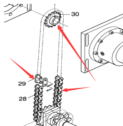 Danapak scraper sprocket part number 38000201