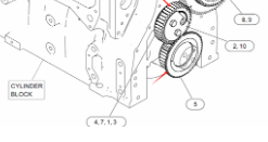 Caterpillar 345GC gear assembly 512-7217 idler gea