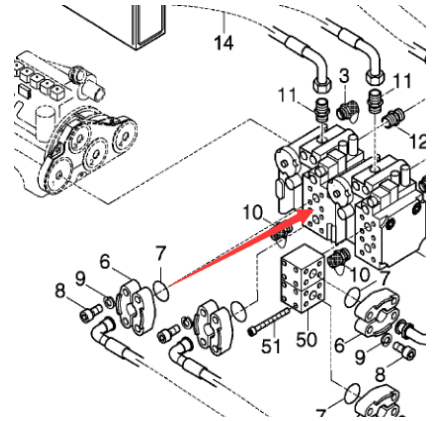 Danapak scraper double pump part number 967045544