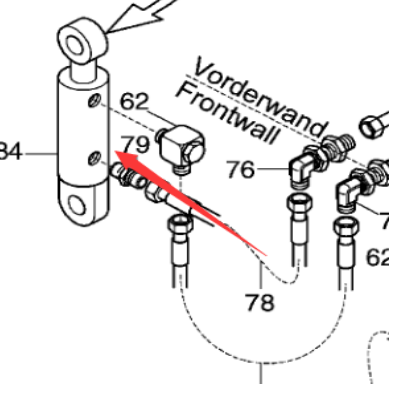 Danapak hopper oil cylinder part number 75808800