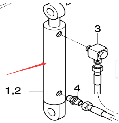 Danapak paver hopper oil cylinder part number 9901