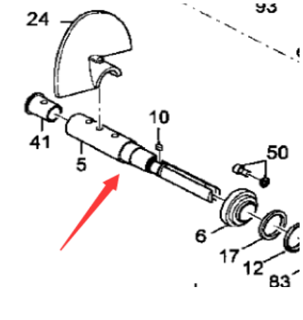Danapak host spiral shaft part number 438081201