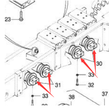 Laying machine support wheel part number 952701595