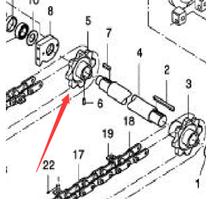 Paver accessories scraper sprocket shaft sprocket 