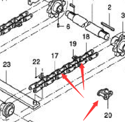 Paving machine parts maintenance scraper large cha