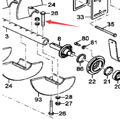 Laying machine blade bolt part number 49901173