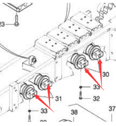 Laying machine support wheel part number 952701595