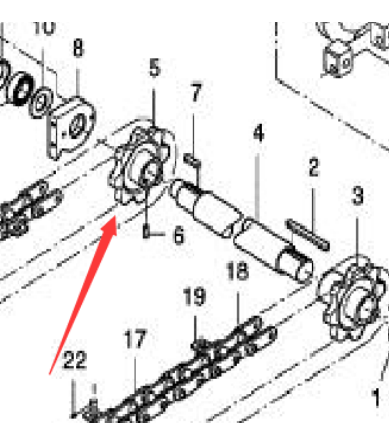 Paver accessories scraper sprocket shaft sprocket 