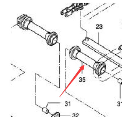 Laying machine scraper guide wheel assembly part n
