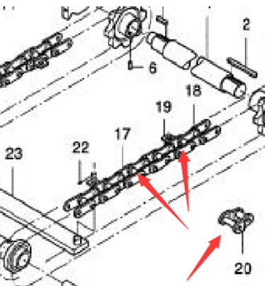 Paving machine parts maintenance scraper large cha