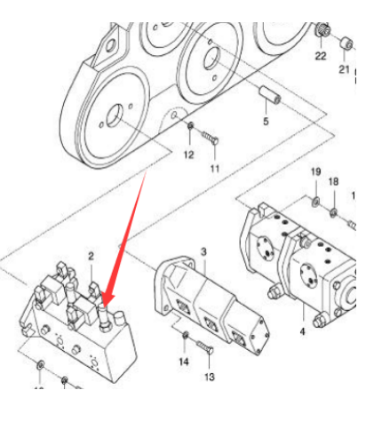 Laying machine hydraulic pump part number 96704520