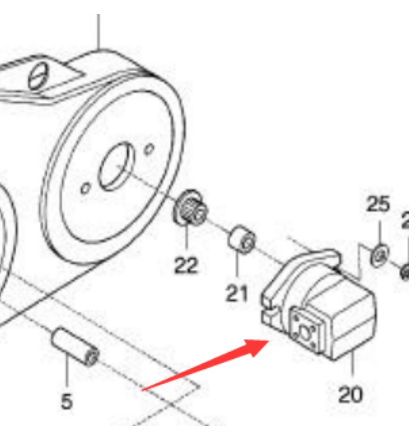 Paving machine accessories hydraulic pump part num