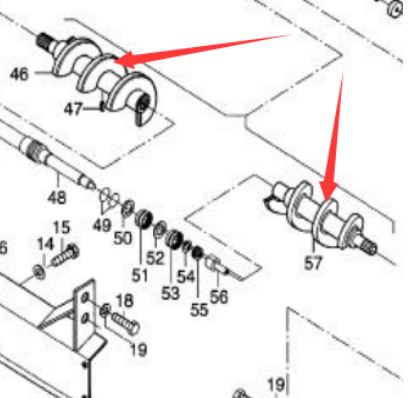 Paver accessory 380MM spiral shaft assembly part n