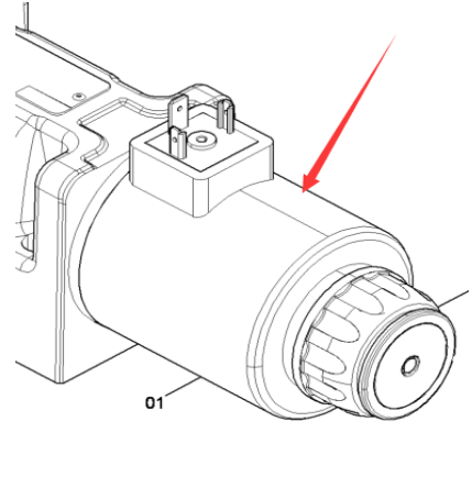 Laying machine scraper motor solenoid valve coil p