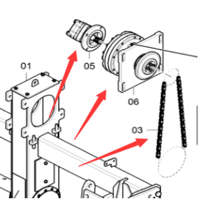 Laying machine accessory spiral chain part number 