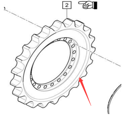 F2500C walking drive gear teeth part number/481201