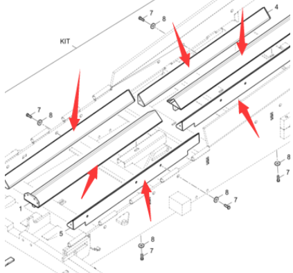 Laying machine scraper large chain protection kit 