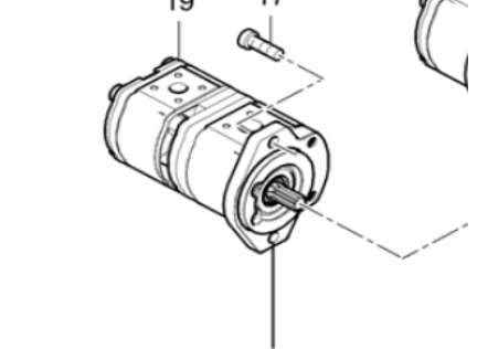 Laying machine leveling double gear pump part numb