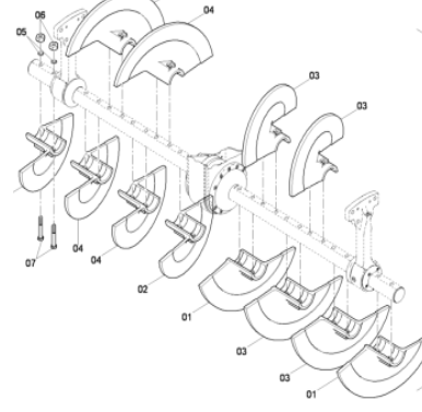 Repair kit for main blade of paver, part number 48