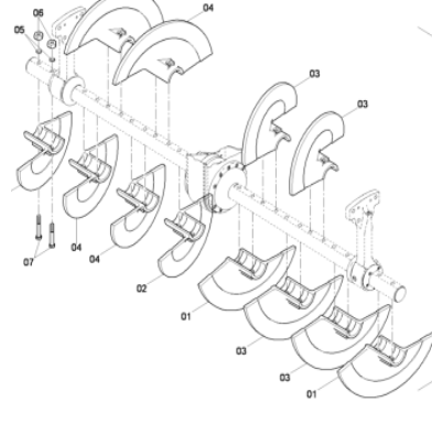 Repair kit for main blade of paver, part number 48