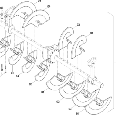 Paving machine main blade repair kit part number/4