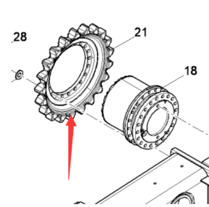 Paver walking drive gear teeth part number/4812034