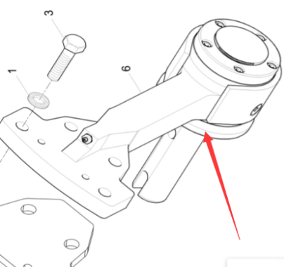 Spreader stirring extension hanger part number/D43