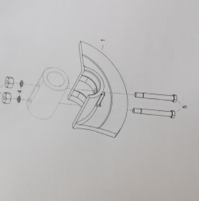380 blade spiral shaft repair kit part number/4812