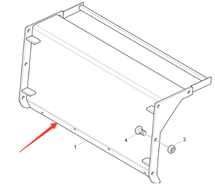 960MM spiral front baffle part number/4812027069