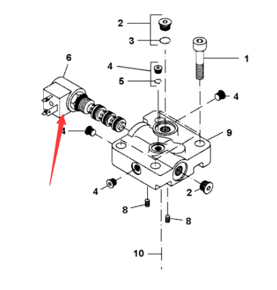 Laying machine walking solenoid valve part number 