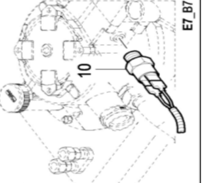 Laying machine hydraulic oil sensor part number 48