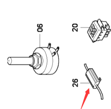 Laying machine resistor part number D977180606