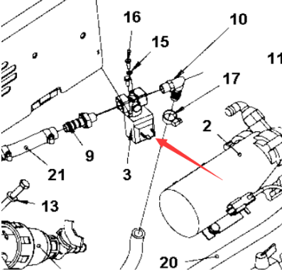 Laying machine sprinkler solenoid valve assembly p