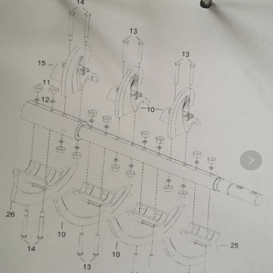 430-7 Spiral Shaft Spiral Blade Repair Kit Left Pa