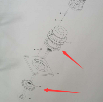 Laying machine spiral motor reducer part number 48