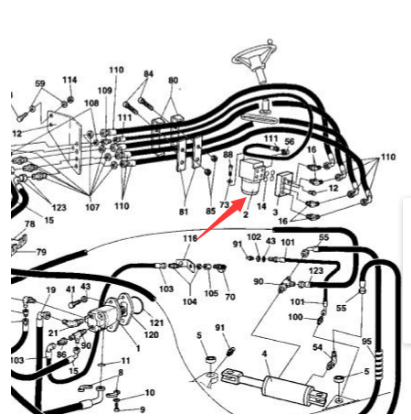 Road roller steering gear steering gear part numbe