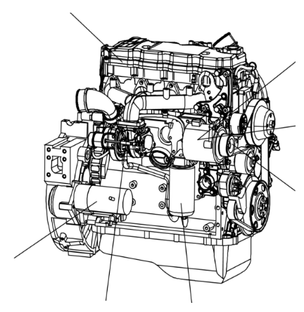 Road roller diesel engine assembly part number 470