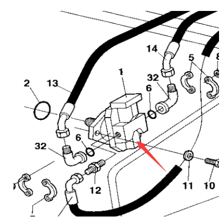 Laying machine front wheel walking motor part numb