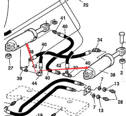 Roller steering cylinder part number 4700392027