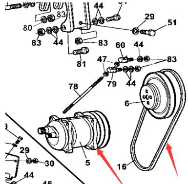 Road roller air conditioning compressor part numbe