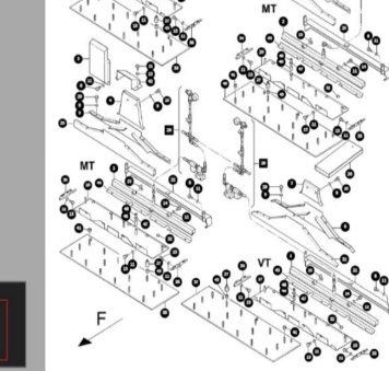 Laying machine ironing board component part number
