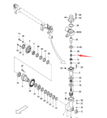 Laying machine drive gear sleeve part number D7560